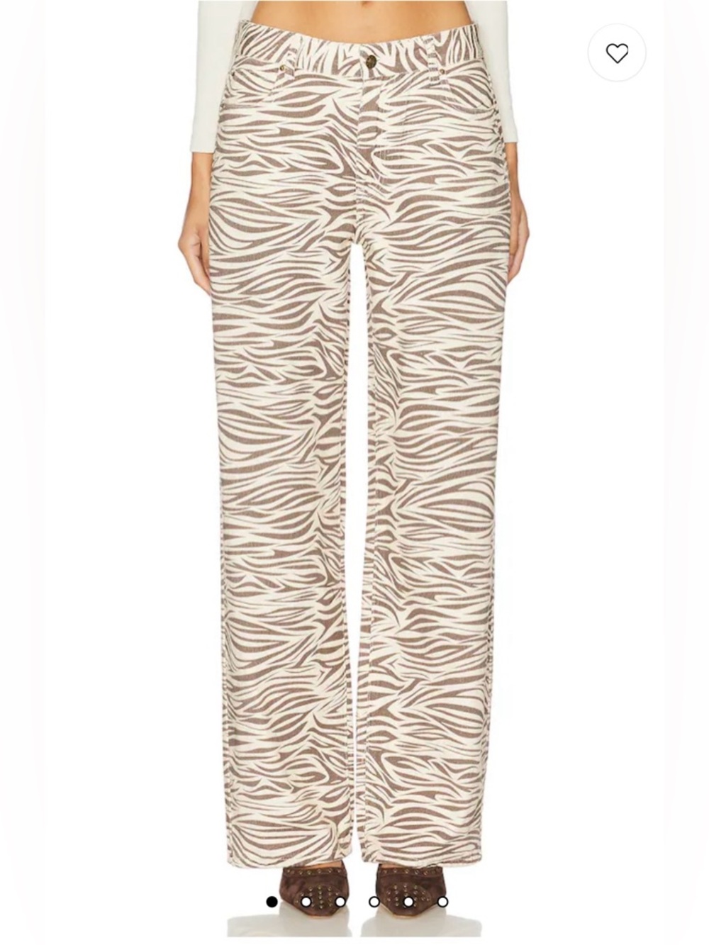 Printed Wide-Leg Zebra jeans
